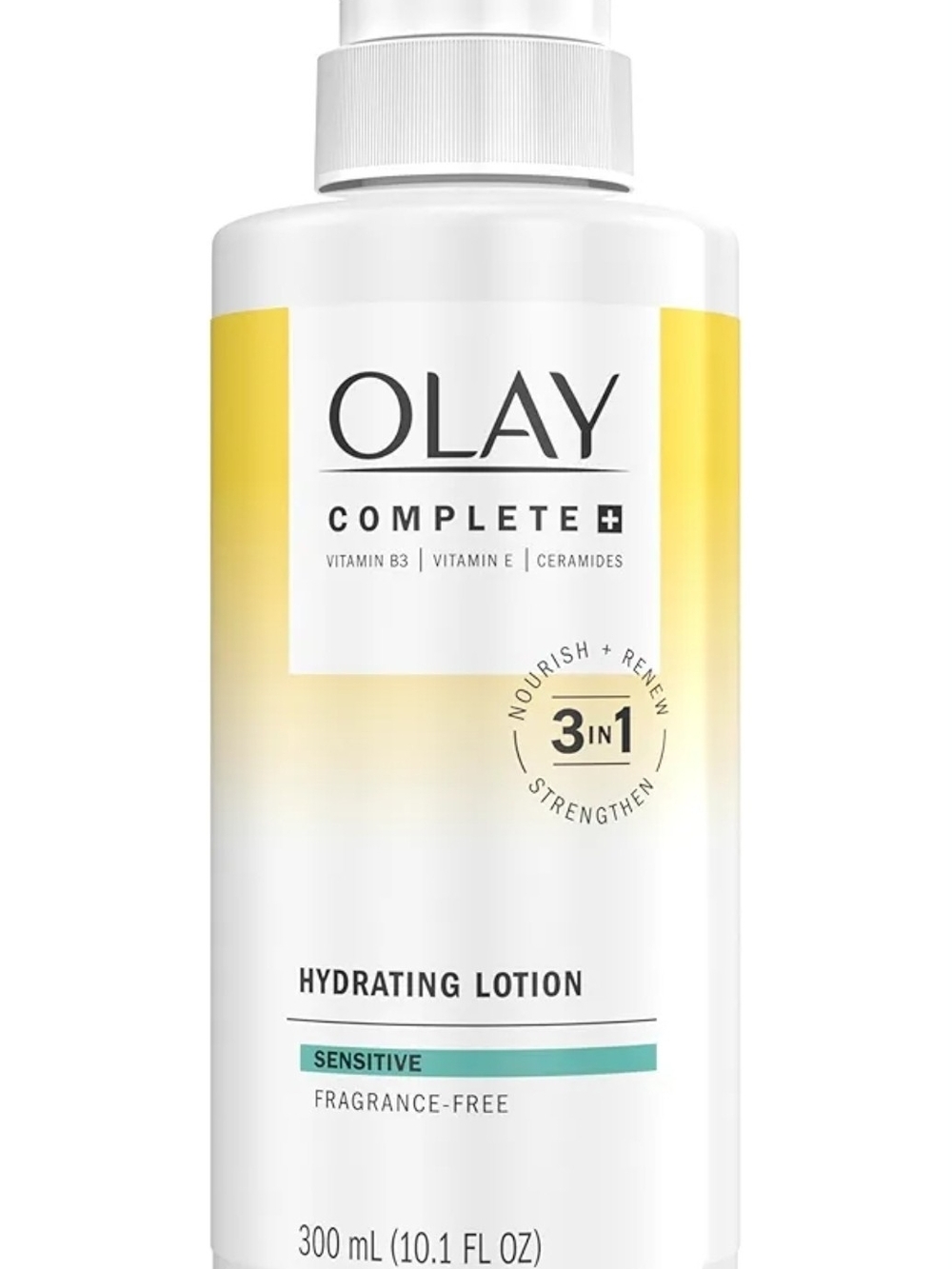 OLAY Hydrating Lotion Sensitive — White and Yellow Packaging